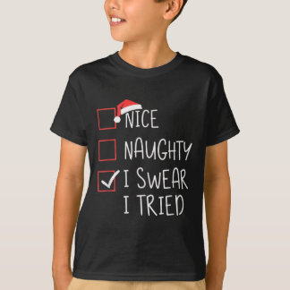 Camiseta Bom Bonito Eu Juro Que Tentei Natal Papai Noel