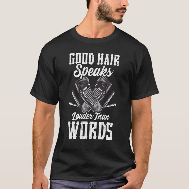 Camiseta Bom Cabelo Fala Mais Alto Que Palavras Citam Meme  (Frente)