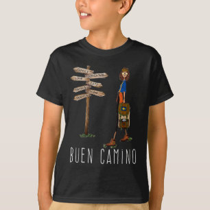 Camiseta Bom Caminho De Santiago Peregrino Caminho a Pé De