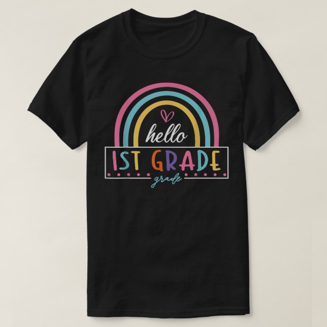 Camiseta Bom dia, 1rua, Equipe Kinder de volta à Escola Te (Frente do Design)