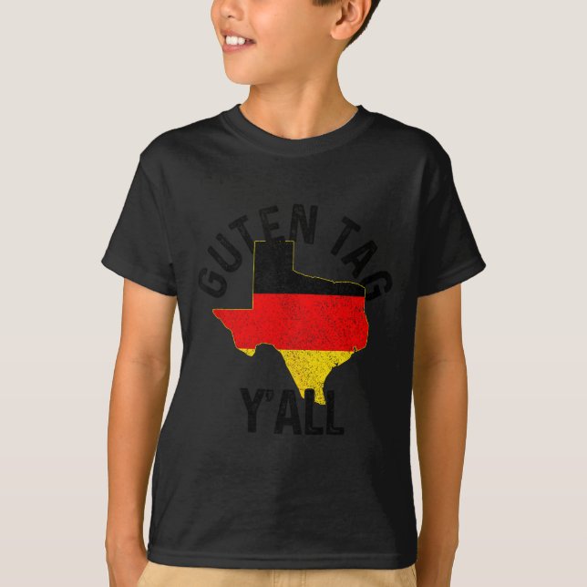Camiseta Bom dia a todos Presente engraçado Texas Alemanha  (Frente)