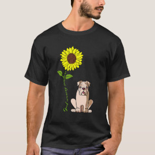 Camiseta Bom Dia Amor do Sol Meu Cachorro Bulldog Inglês