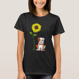 Camiseta Bom Dia Amor do Sol Meu Cachorro Bulldog Inglês