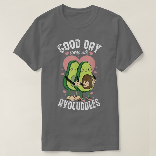 Camiseta Bom Dia Começa Com A Fruta Avocado Vega (Frente do Design)