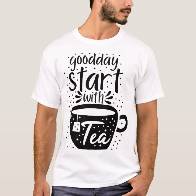 Camiseta Bom dia começar com chá (Frente)