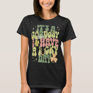 Camiseta Bom Dia Dia de Sorte Verde trevo de quatro folhas