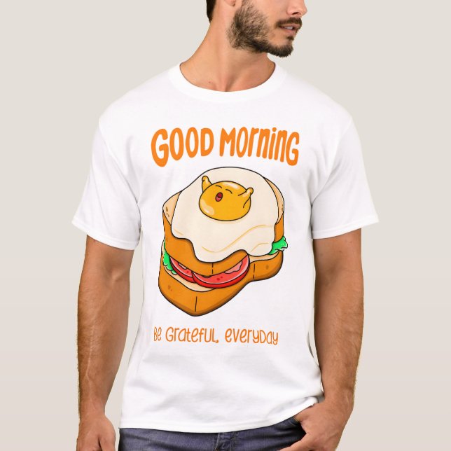Camiseta Bom dia, gema de ovo (Frente)