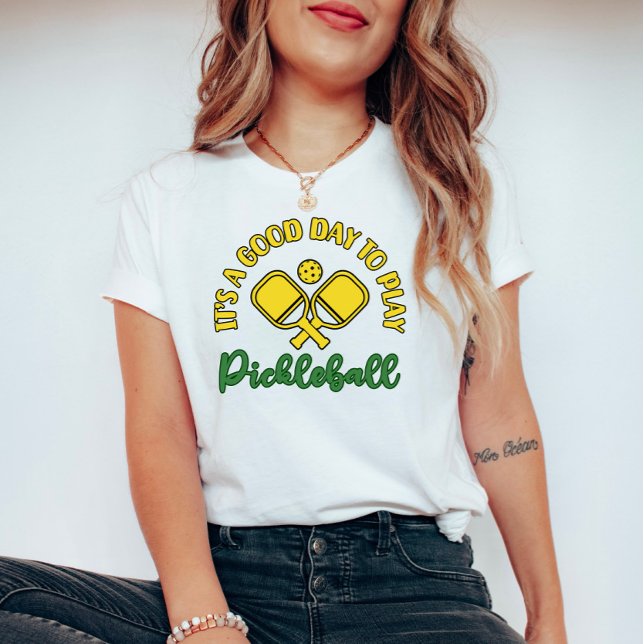 Camiseta Bom Dia para Jogar Pickleball (Criador carregado)
