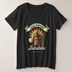 Camiseta Bom Dia Sol Bigfoot Bebendo Café