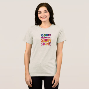 Camiseta Bom dia sol brilha Premium Canvas Bella