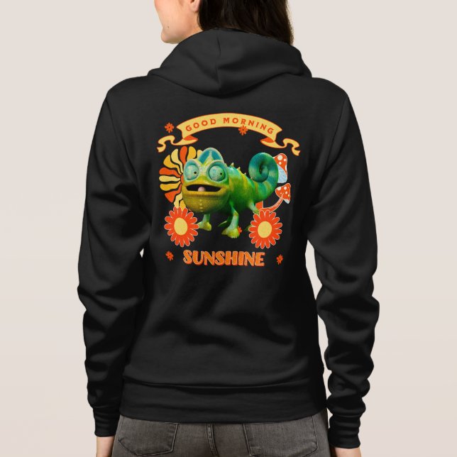 Camiseta Bom Dia Sol Chameleão Divertido (Verso)
