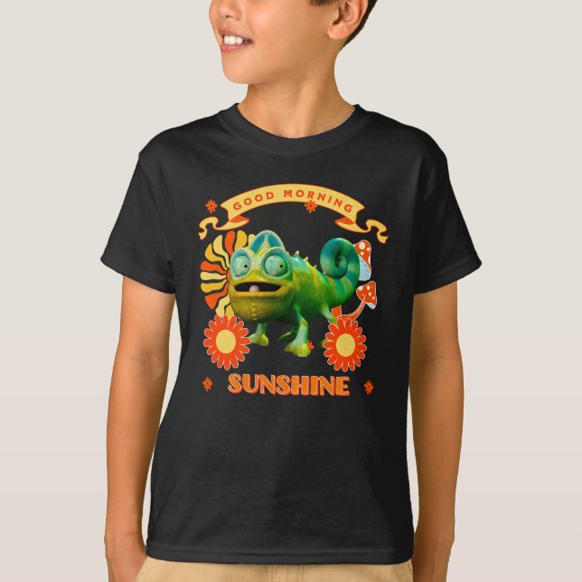 Camiseta Bom Dia Sol Chameleão Divertido (Frente)