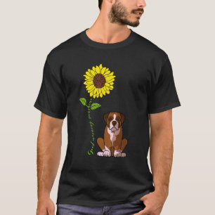 Camiseta Bom Dia Sunshine Ama Meu Cachorro Boxinho Mãe