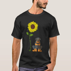 Camiseta Bom dia Sunshine Ama Meu Cachorro Rottweiler Mãe