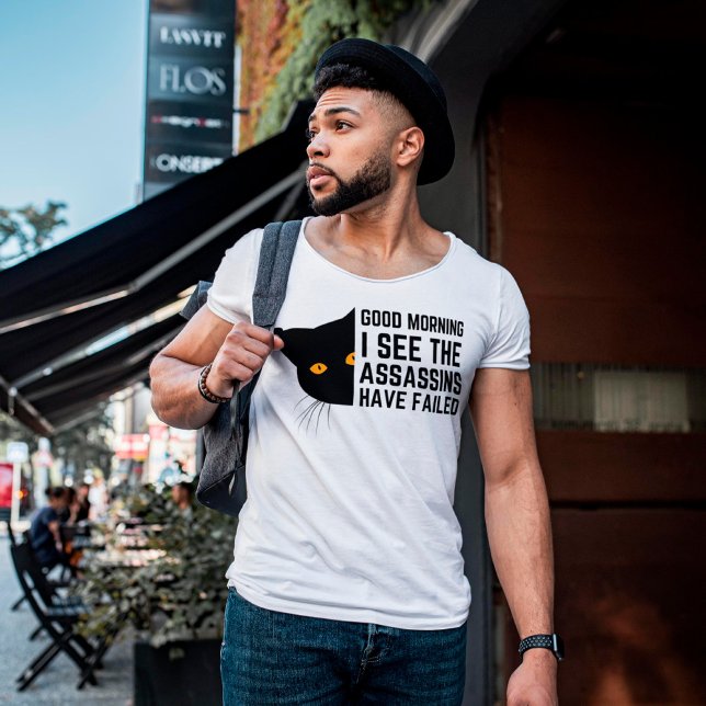 Camiseta Bom dia, vejo que os assassinos falharam (Criador carregado)