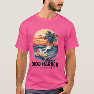 Camiseta Bom Harbor Beach Massachusetts Skateboard Skatebo