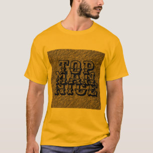 Camiseta  BOM HOMEM-DOURADA-T-Camisa-NEGRA