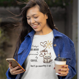 Camiseta Bom Humor Patrocinado pelo Café Divertido