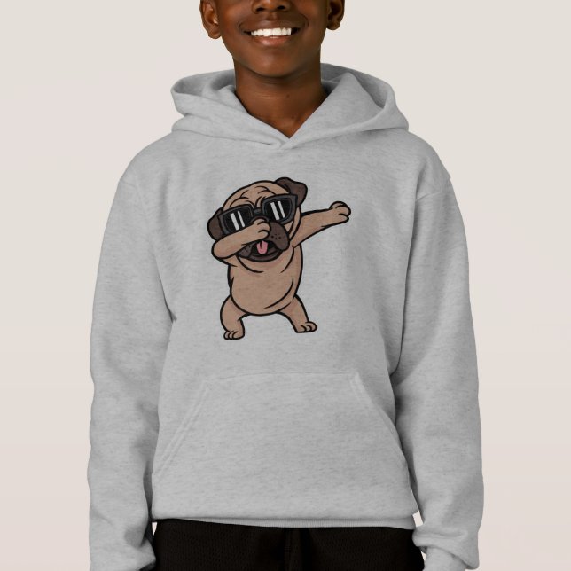 Camiseta Bom Humor Pug com Óculos Solares Dabitando (Frente)