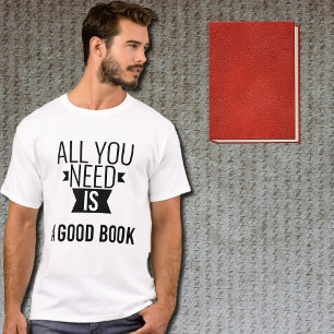 Camiseta Bom livro - citação engraçada - branco
