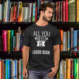 Camiseta Bom livro - citação engraçada - preto