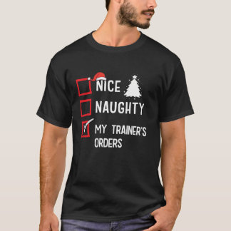 Camiseta Bom Malvado Lista de Natal do Meu Treinador