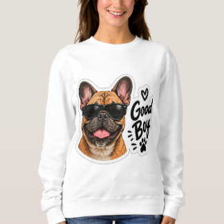 Camiseta Bom Menino Cachorro Fofo Óculos de Sol French Bull