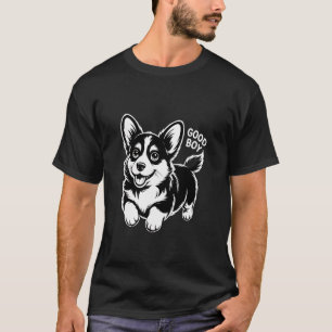 Camiseta Bom Menino Corgi Amante de Cachorro Fofinho Dono d