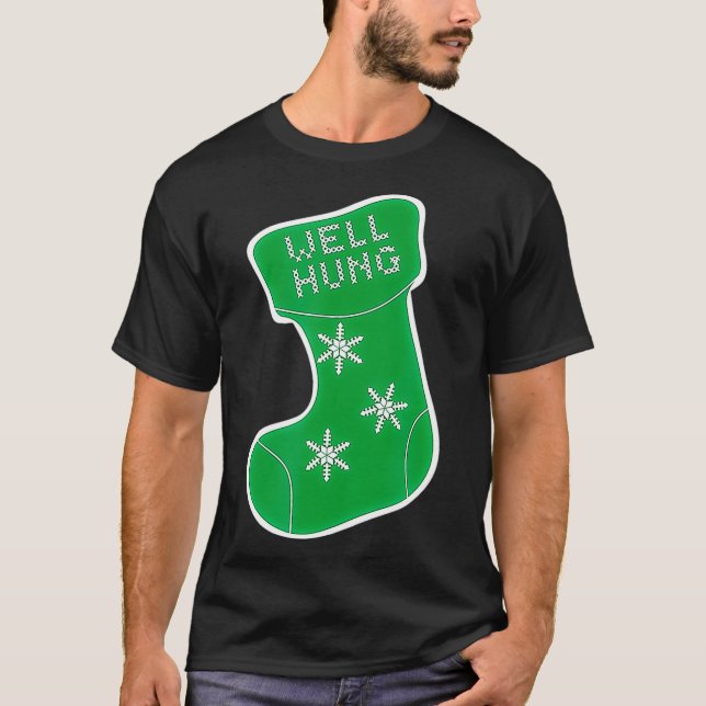 Camiseta Bom Natal Engraçado, Bem Parado, Grande (Frente)