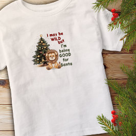 Camiseta Bom Para Papais noeis, Leão De Natal Personalizado