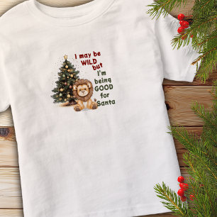 Camiseta Bom Para Papais noeis, Leão De Natal Personalizado