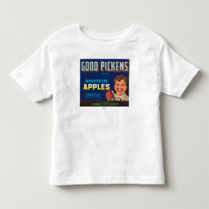 Camiseta Bom Pickens Apple etiqueta - a caxemira, WA