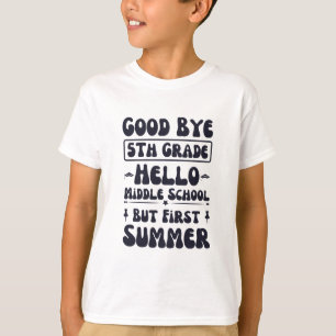 Camiseta Bom Tchau, 5, Alô, Escola Média