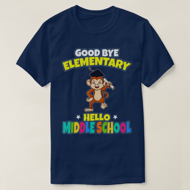 Camiseta Bom Tchau Alô Elementar Formatação do Ensino Médio (Frente do Design)