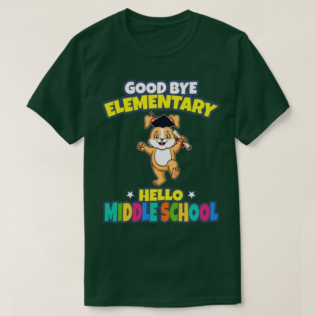 Camiseta Bom Tchau Alô Elementar Formatação do Ensino Médio (Frente do Design)
