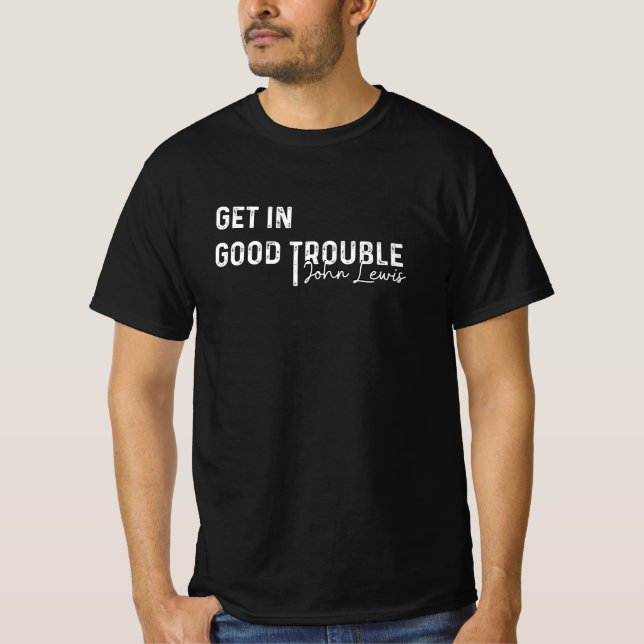 Camiseta bom trabalho john lewis jacob blake (Frente)