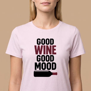 Camiseta Bom Vinho Bom Humor