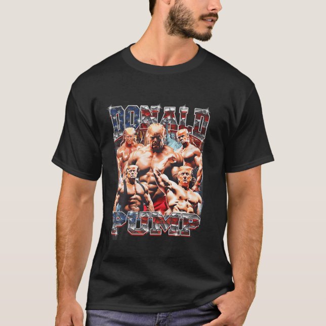 Camiseta Bomba 1 Vs 1 Bandeira Americana Swole Trump 2024 (Frente)