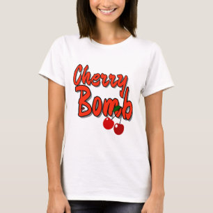 Camiseta Bomba de Cherry Retro Vintage Antigo Estilo