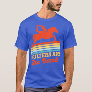 Camiseta Bomba de salto do cavalo equestre Equestre Vaulter
