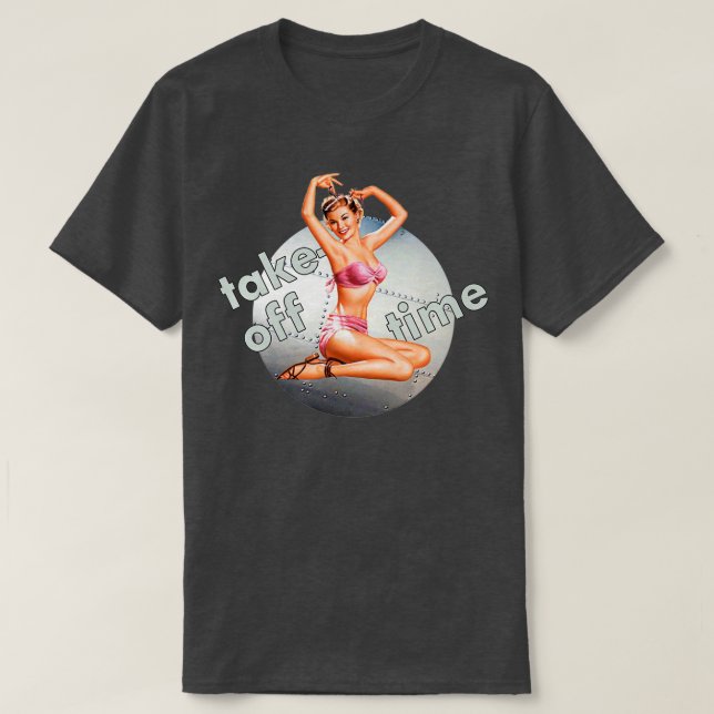 Camiseta Bombardeio Rapariga tira o tempo nariz Arte WW2 Re (Frente do Design)