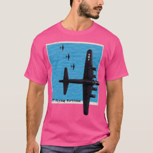 Camiseta Bombardeiro B17 Fortaleza Voadora WW2 sobre o aviã