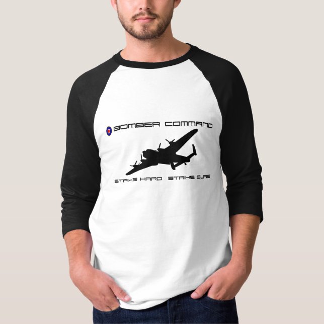 Camiseta Bombardeiro de Lancaster - comando do bombardeiro (Frente)