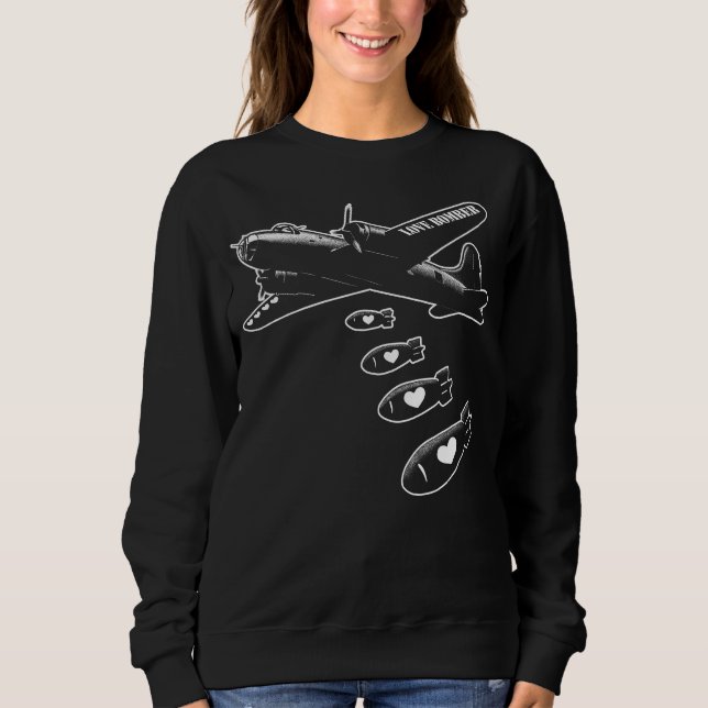 Camiseta Bombardeiro Estratégico de Amor Estampa Branca (Frente)
