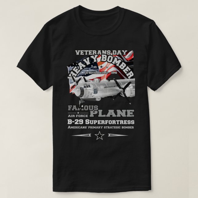 Camiseta Bombardeiro pesado da super-fortaleza B29 (Frente do Design)