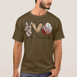 Camiseta Bombas de Cacau Quente de Paz Com Feliz Natal Famí