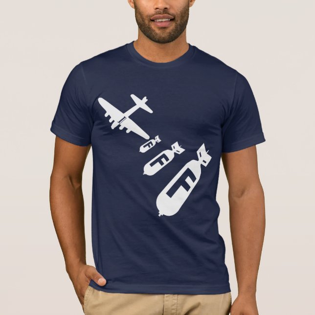 Camiseta Bombas deixando cair de F (Frente)