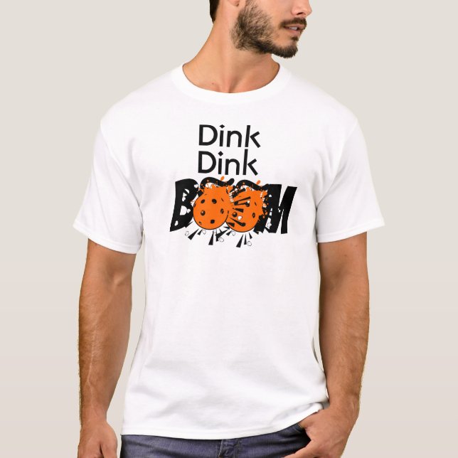Camiseta Bombas Laranja Dink Boom Pickleball Dinking (Frente)