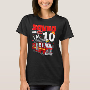 Camiseta Bombeiro 10º Aniversário Garoto de 10 Anos