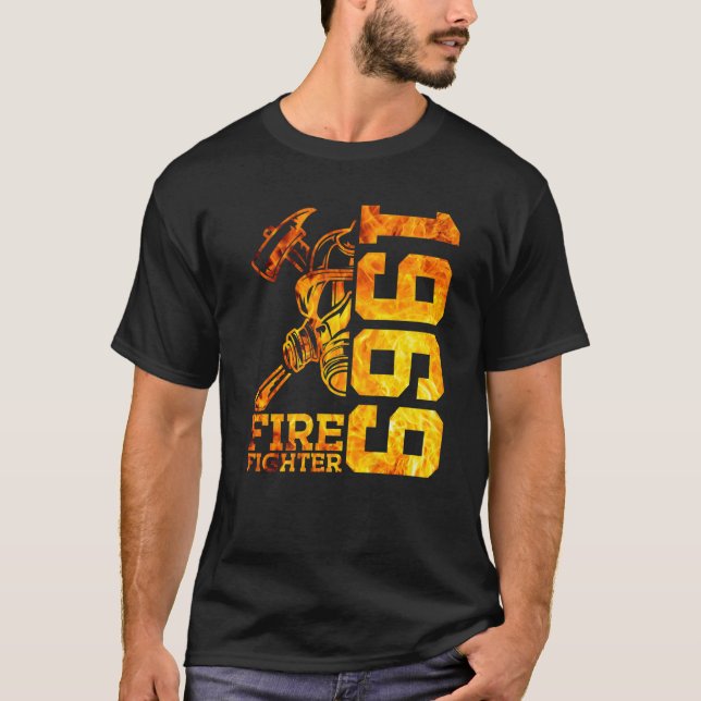 Camiseta Bombeiro 1969 53 Anos Brigada de Incêndios 53.o Na (Frente)